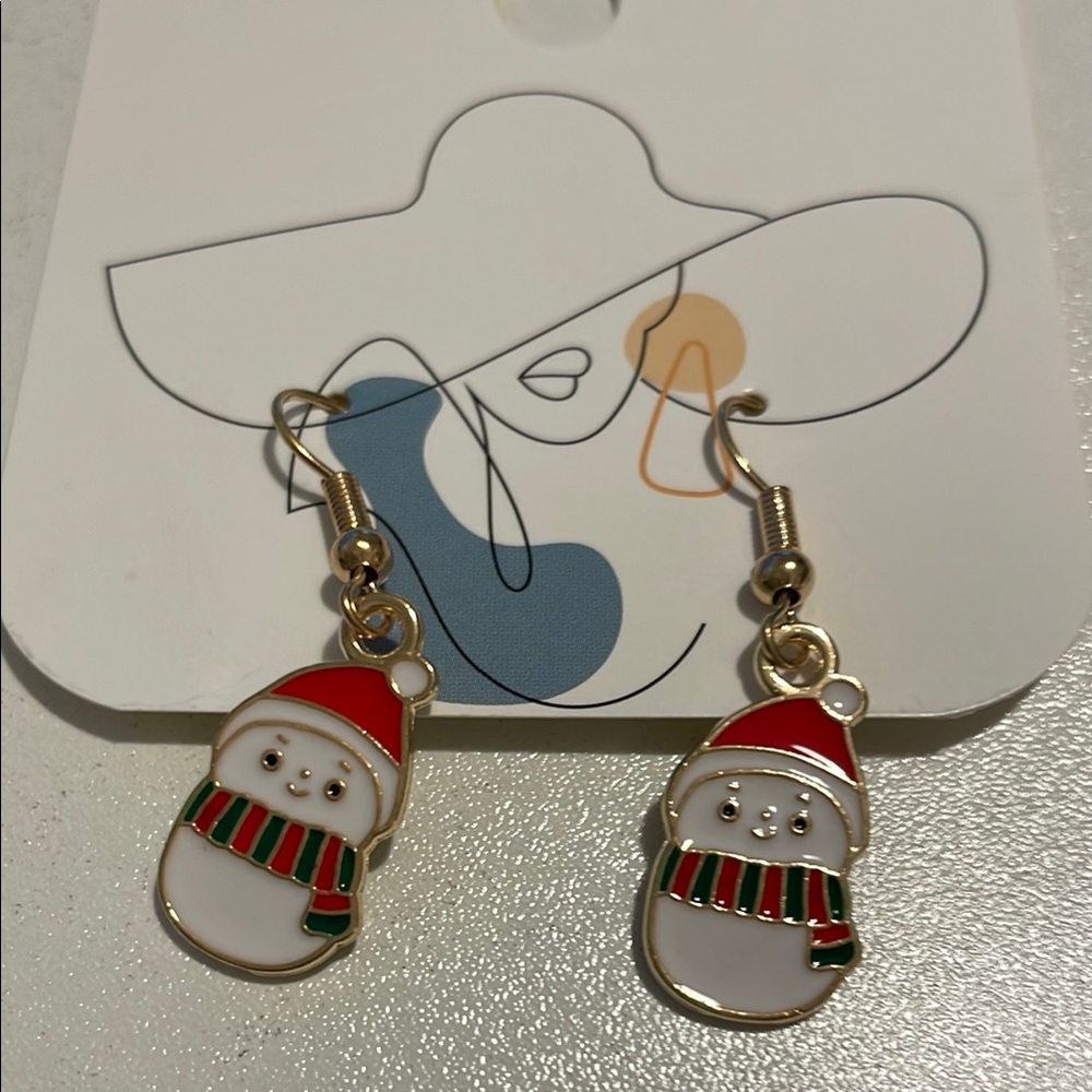 Snowman Earrings 🌞